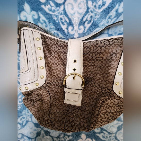 COACH Hobo Shoulder bag Color brown/beige - Picture 6 of 9